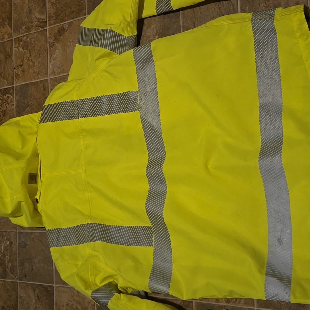 Carhartt Men's High-Visibility Waterproof Class 3 Sherwood Jacket Size M - Picture 11 of 13
